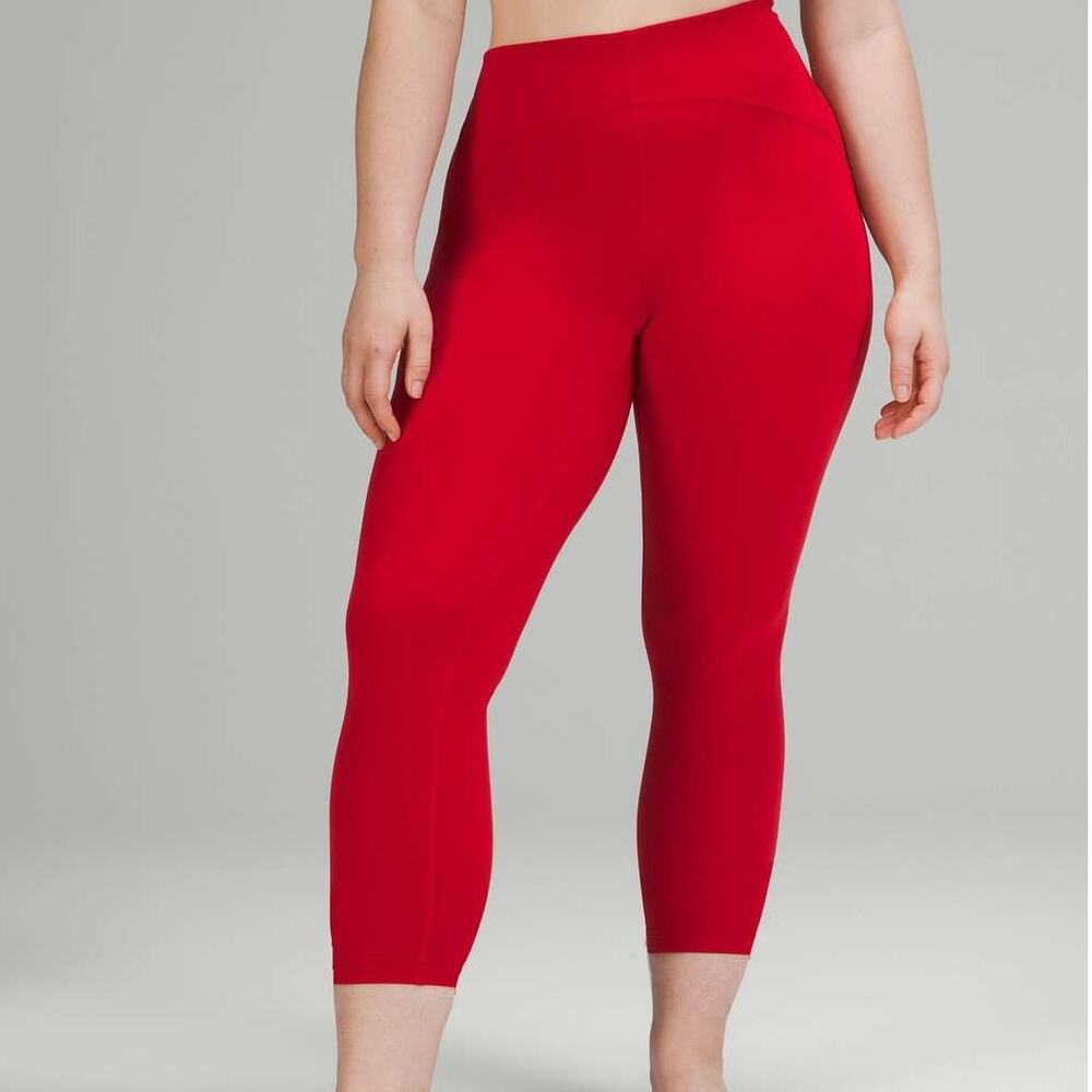 Lululemon InStill High Rise Leggings 25" Size 6 Red Yoga Pilates Athletic Gym
